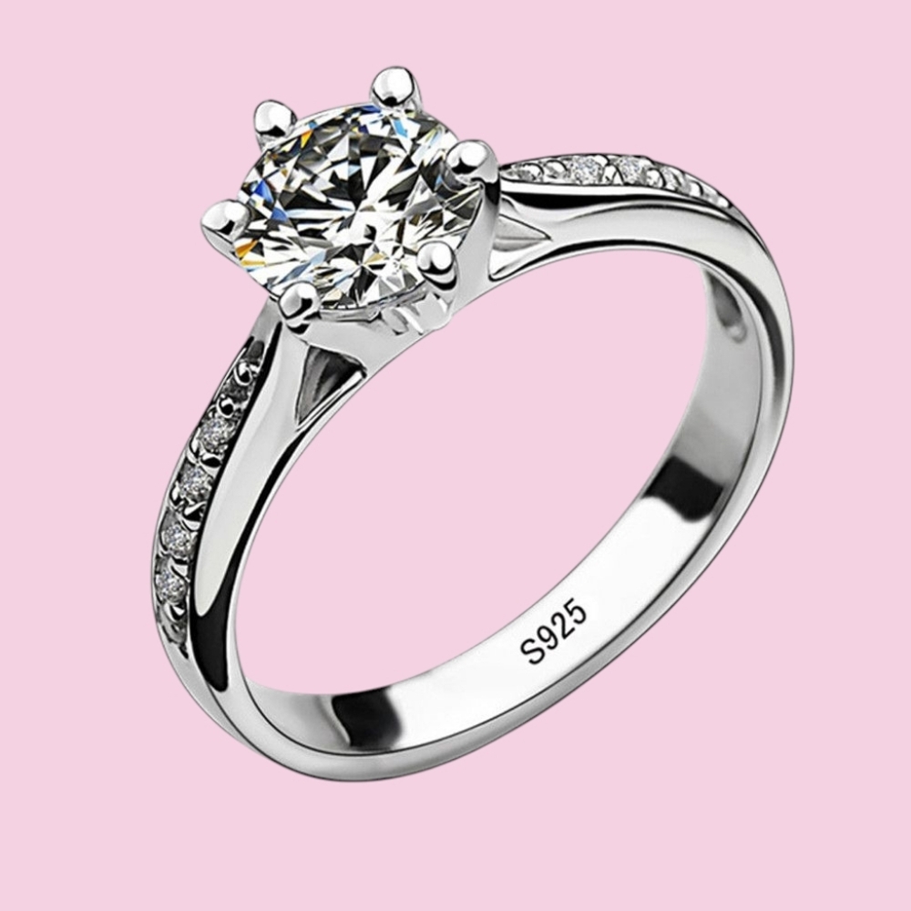 925 Sterling Silver Classic Engagement Ring